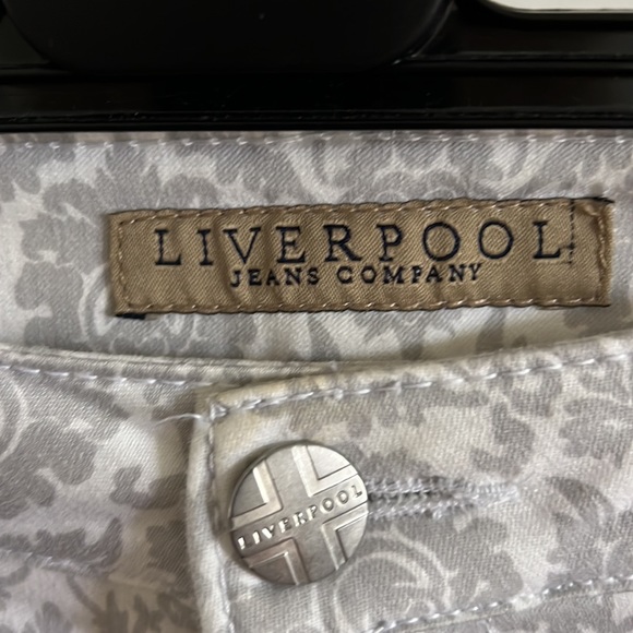 Jean style patterned white and grey full length panr - Picture 3 of 5